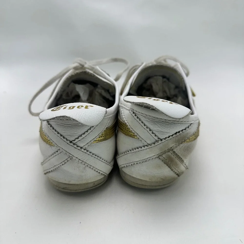 Onitsuka Tiger Mexico 66 White Gold Leather Sneakers 1183A499 Mens 8 Womens 9.5